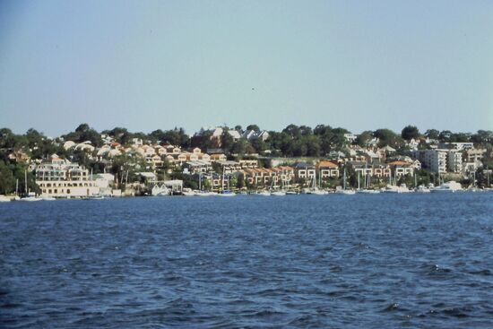 Blick auf die Villen