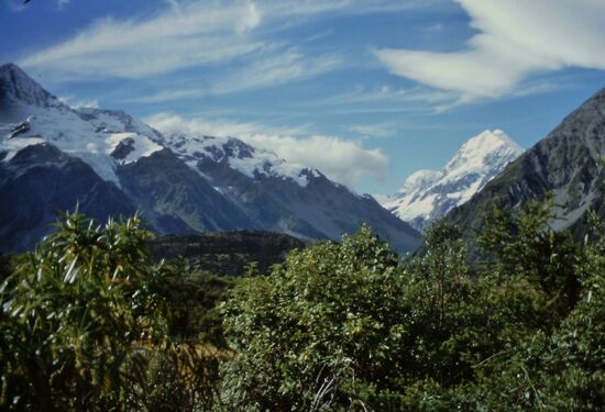 Blick auf Berge im Mount Cook Nationalpark