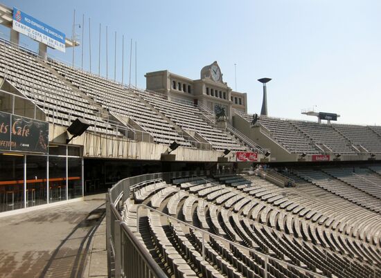 Die Tribünen im Olympiastadion