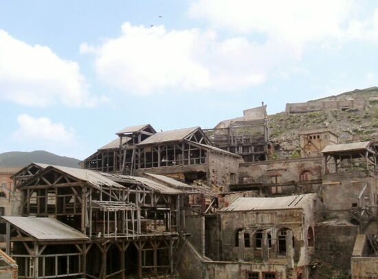 Häuser beim verlassenen Silberbergwerk Argentiera