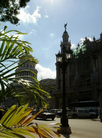 Im Hintergrund das Kapitol