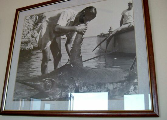 Hemingway mit seinem Fang