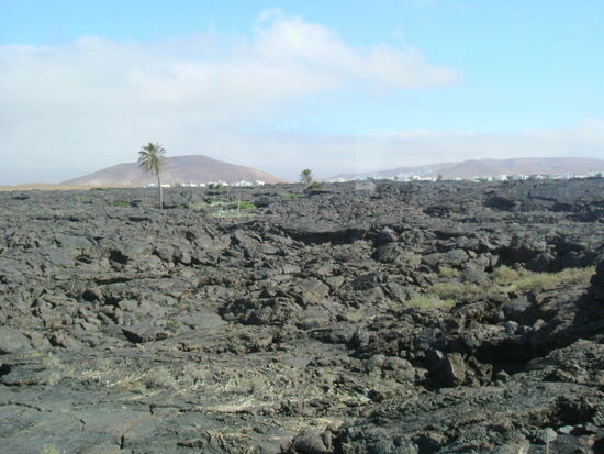 Blick auf die Lavazungen
