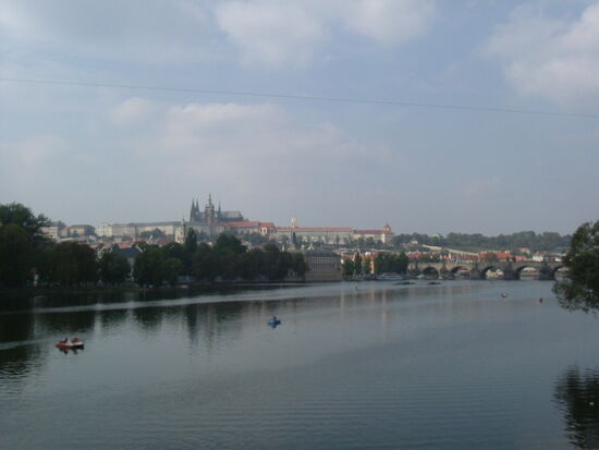 Blick auf Burg und die Karlsbrücke