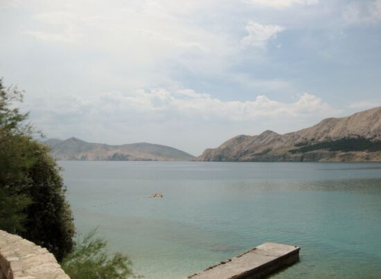 Blick auf das Festland von Krk