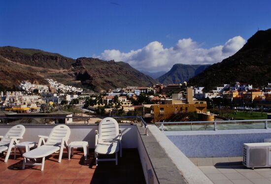 Auf der Dachterrasse