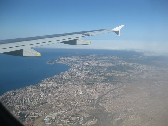 Anflug auf Lissabon
