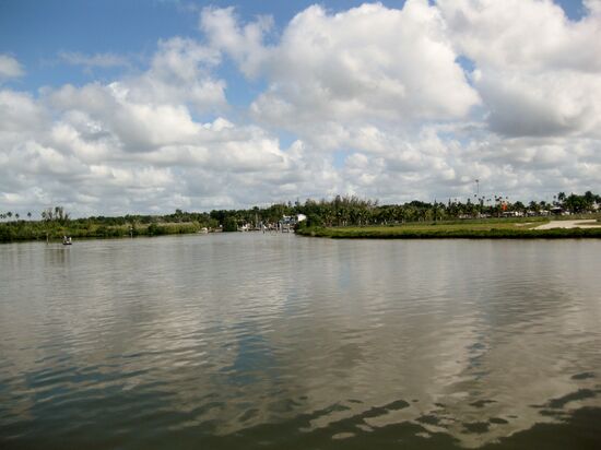 Blick zurück auf Everglade City