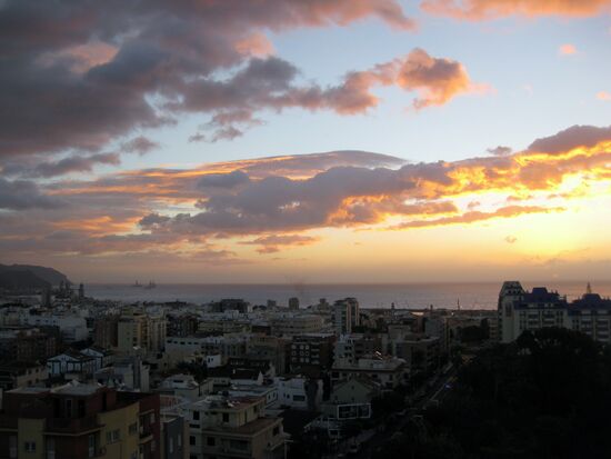Abends der Blick vom Apartment