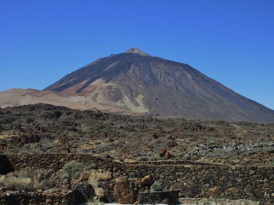 Blick auf den Teide vom Restaurant
