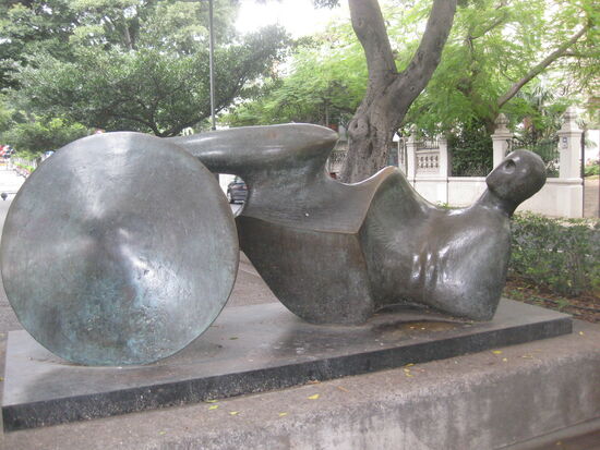 Skulptur an den Ramblas