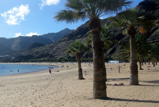 Recht idyllisch mit den Palmen