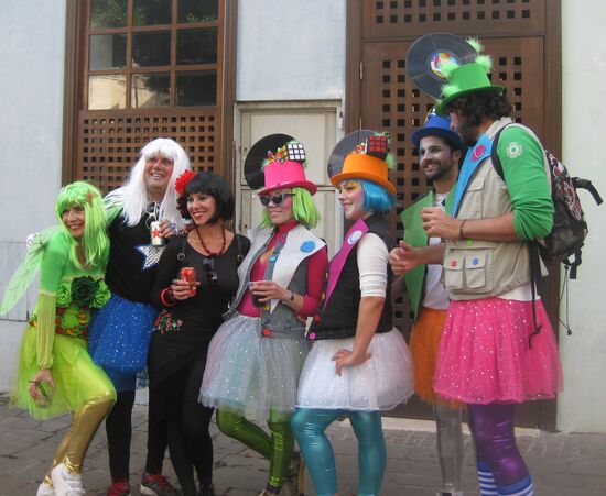 Man posiert gerne für die Kameras...