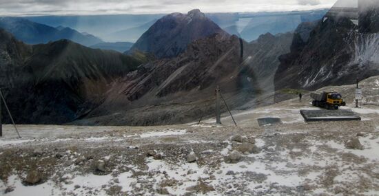 Blick aus Zugspitz-Gondelbahn