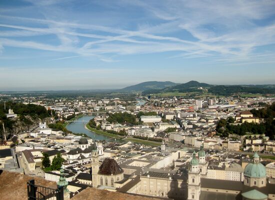 Blick von der Festung auf Salzburg