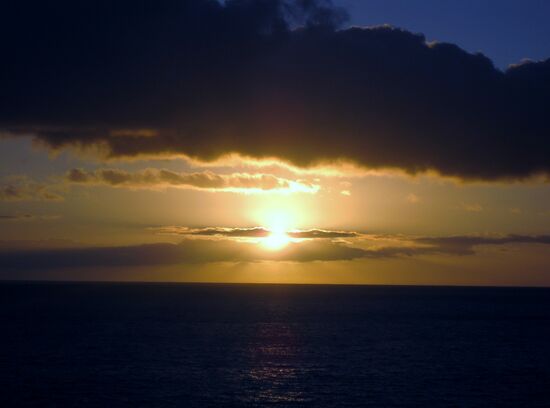 Sonnenuntergang über dem Meer
