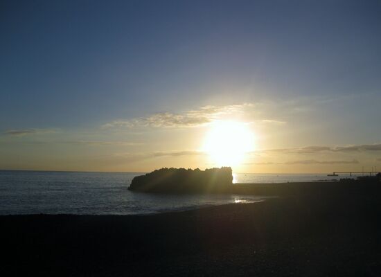 Abendlicher Blick aufs Meer