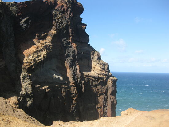 Da geht es steil hinunter