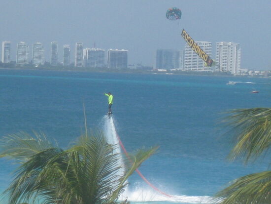 Mit Wasserdruck nach oben...