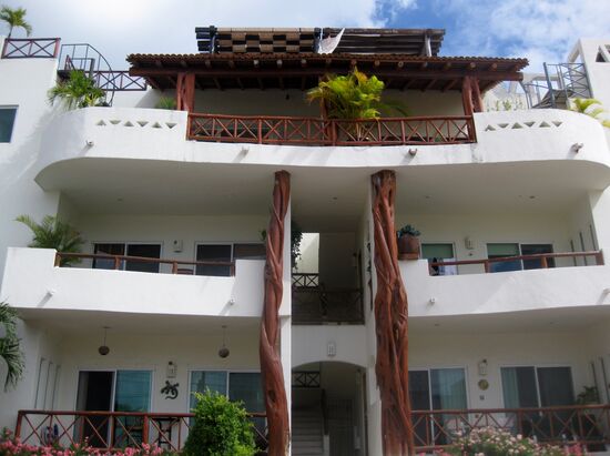 Oben links befindet sich das von uns gemietete Penthouse
