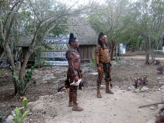 Posieren für die Touristen