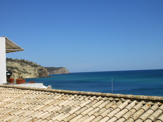 Blick vom Restaurant direkt am Meer