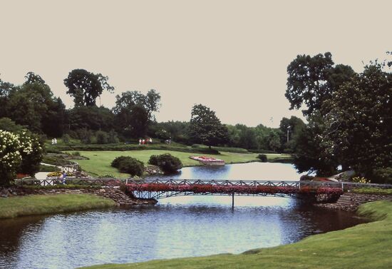 Rustic Bridge und Mirror Lake