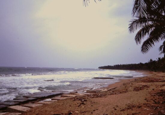 Naturbelassener einsamer Strand