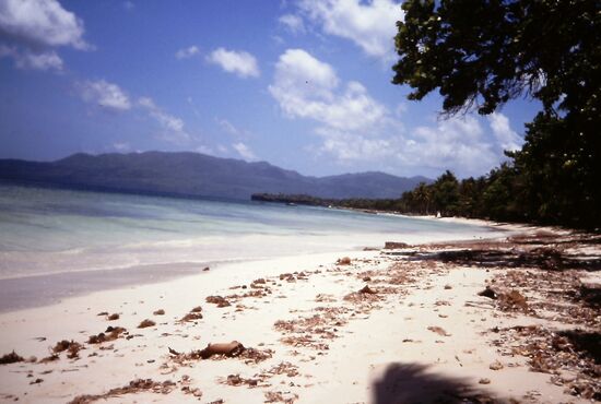 Naturbelassener einsamer Strand