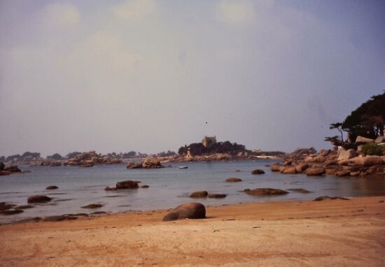 Blick auf die Ile des Costaérès und das Schloss