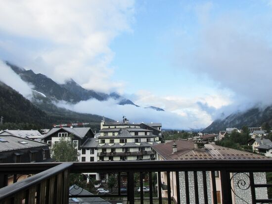 Blick auf den Ort am Morgen