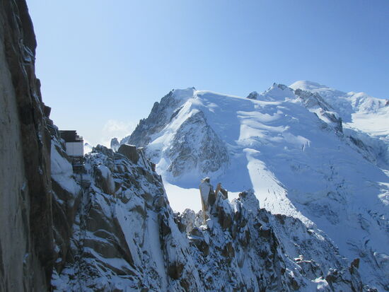 Oben links sieht man die Glaskabine