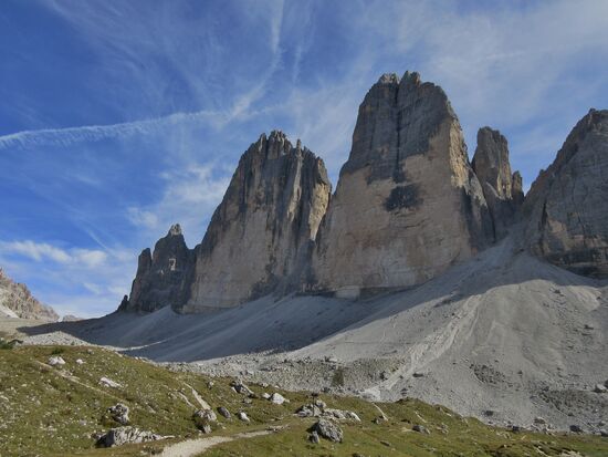 Die 3 Zinnen sind allgegenwärtig