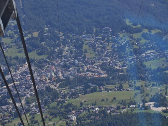 Blick auf Cortina d'Ampezzo