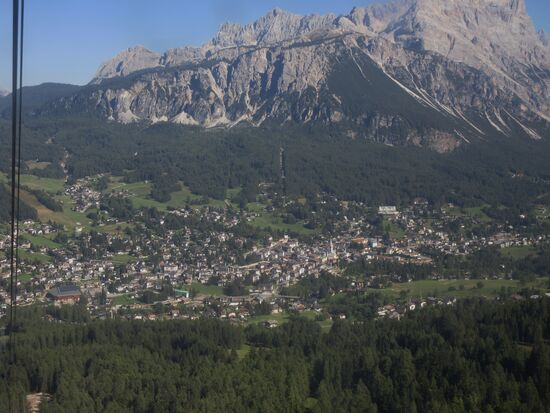 Blick auf Cortina d'Ampezzo