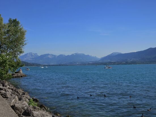 Der Lac du Bourget Richtung Süden