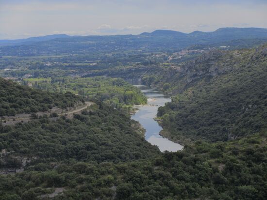 Blick auf die ruhige Ardèche