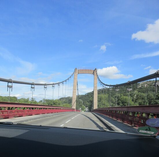 Brücke über die Rhône auf dem Rückweg nach Montélimar