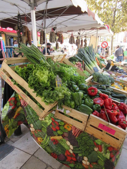Schön präsentiertes Gemüse