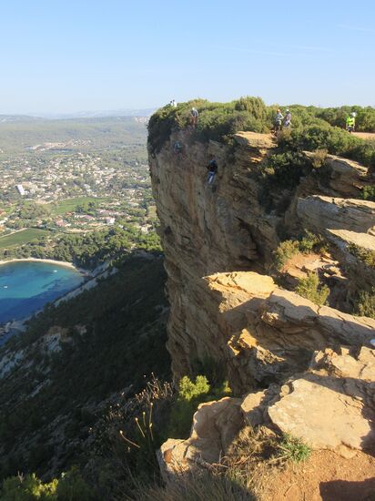 Beliebter Kletterfelsen