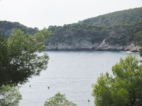 Hier ist die Calanque recht breit