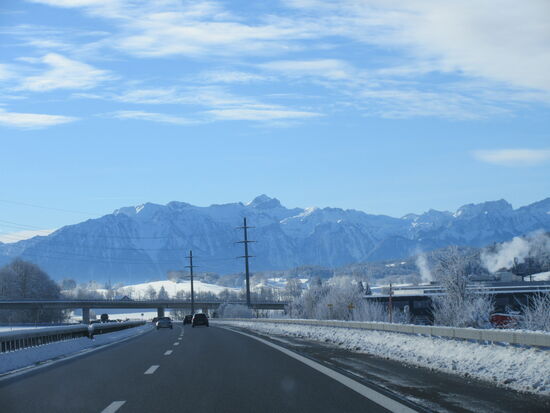 Blick auf die Savoyer Alpen