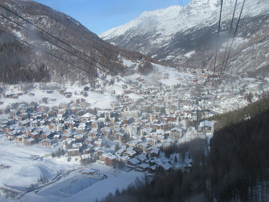 Saas-Fee von oben