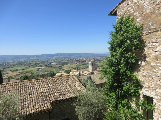 Blick von Assisi auf die Umgebung