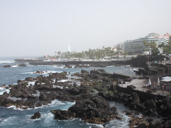 Blick von der Promenade aufs Meer