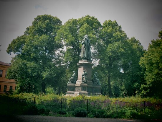 Statue Carl Linnoes - schwedischer Botaniker