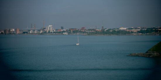 In der Ferne sieht man Helsinki