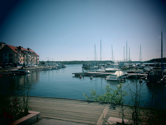 Der erste Blick auf Vaxholm