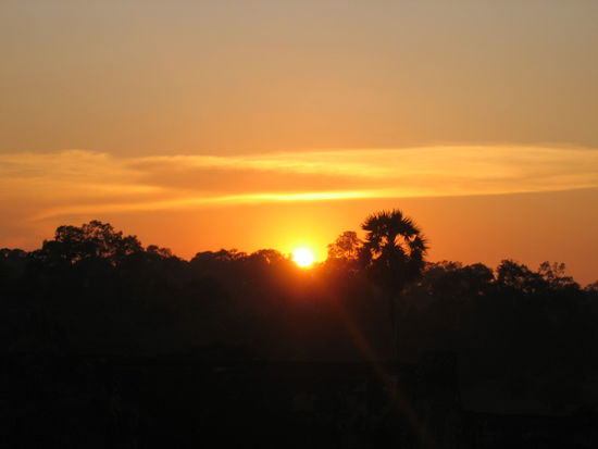 Sonnenuntergang, gesehen von Angkor Wat