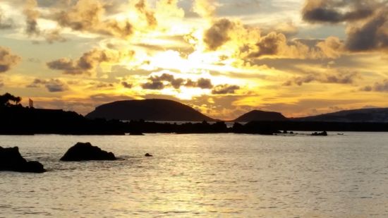 Sunset auf Pico - mit Blick zur Insel Fajal